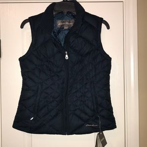 NWT Eddie Bauer puffer vest navy blue SZ PS